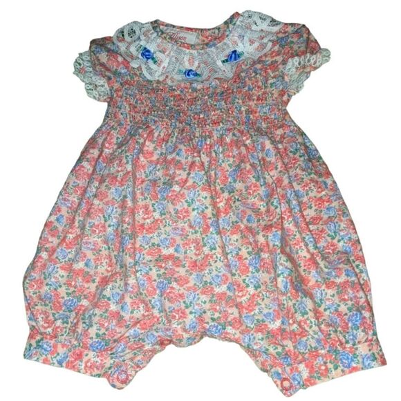 Allison‎ Ann vintage floral and lace romper cottage core - Picture 1 of 6